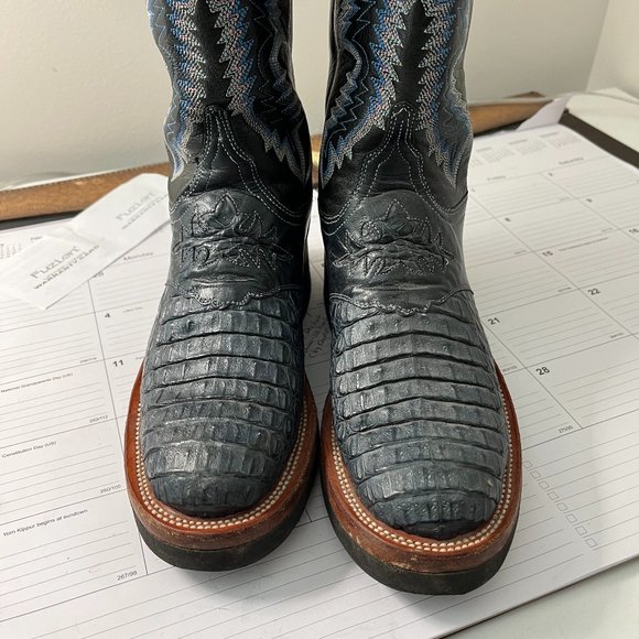 Lucchese Shoes Lucchese 200 Size 7 Emobssed Alligator Boots Poshmark